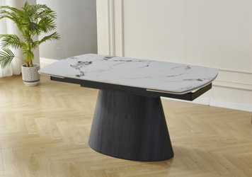 Стол Clement-T 140 white + black