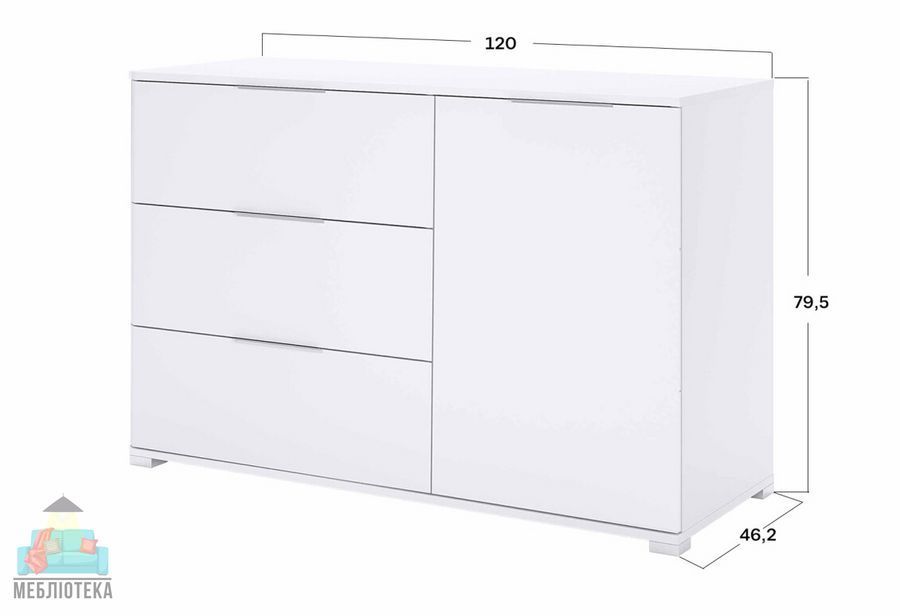 Комод Бартон Barton 1дв.3ящ