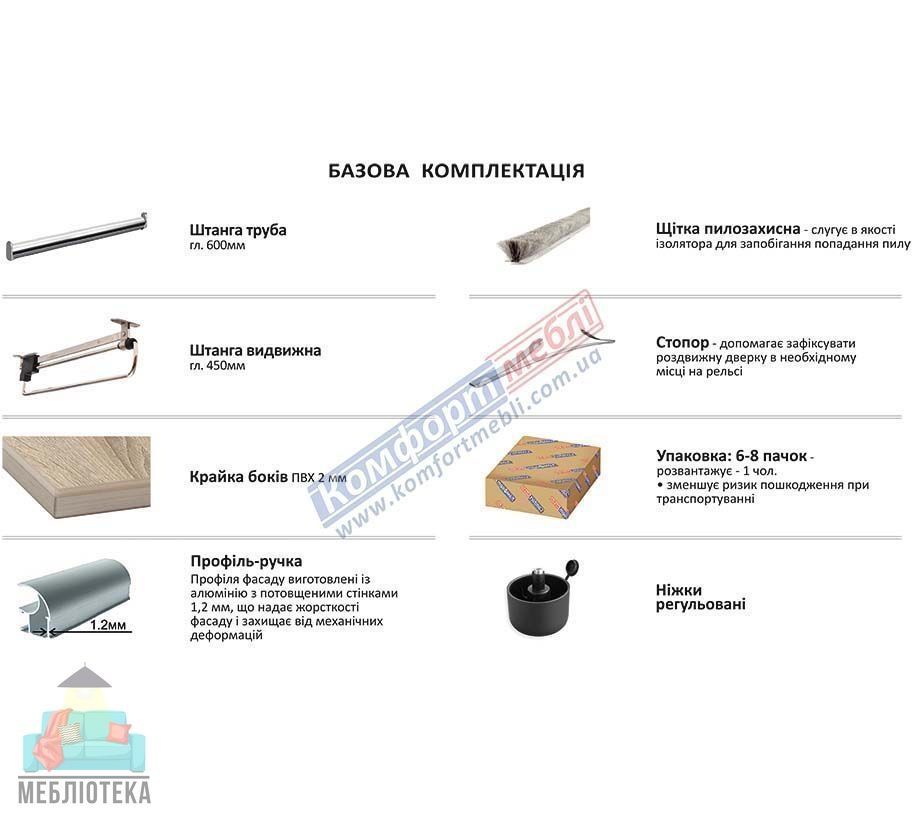 Шафа-купе 0,9м-1.5м "Валенсія"