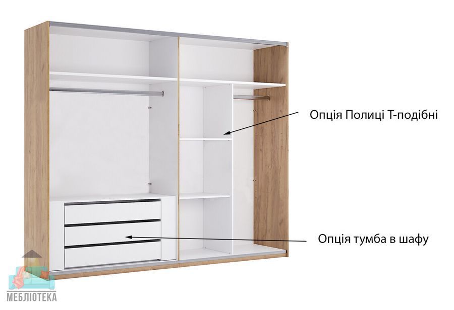 Шафа-купе 1,5 м з дзеркалом Фемелі Family, Так